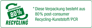 Verpackung 80% Recycling