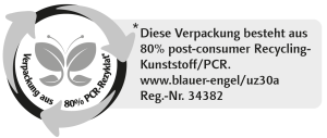 Verpackung aus 80% PCR-Rezyklat